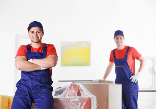 Same day removals team arranging urgent moving boxes in Paddington