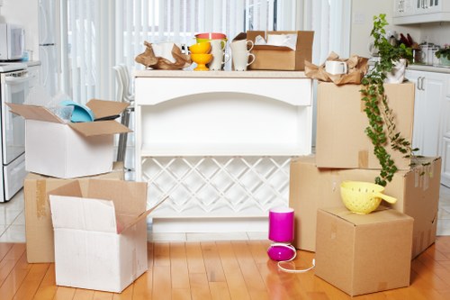 Furniture and boxes being loaded for a Paddington home move