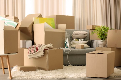 Local packing supplies prepared for a move in central London