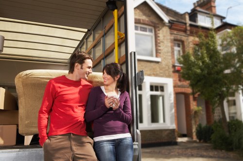 Removal van ready for a fast Paddington move in an urban street