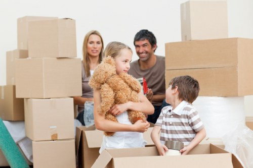 Packing boxes and furniture for removals in Paddington apartment